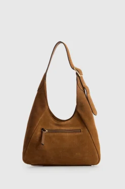 Alexa Leather Small Suede Hobo Bag
