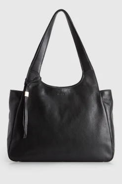 Clara Leather Charm Tote Bag
