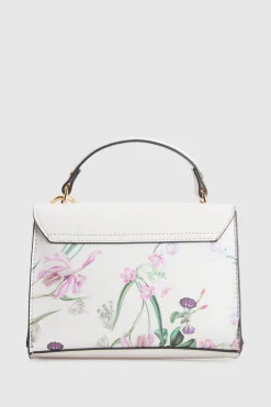 Iris Floral Top Handle Bag