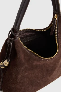 Nina Leather Suede Hobo Bag