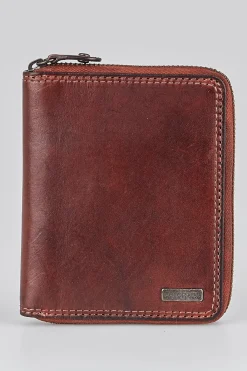 RFID Roy Leather Zip Wallet